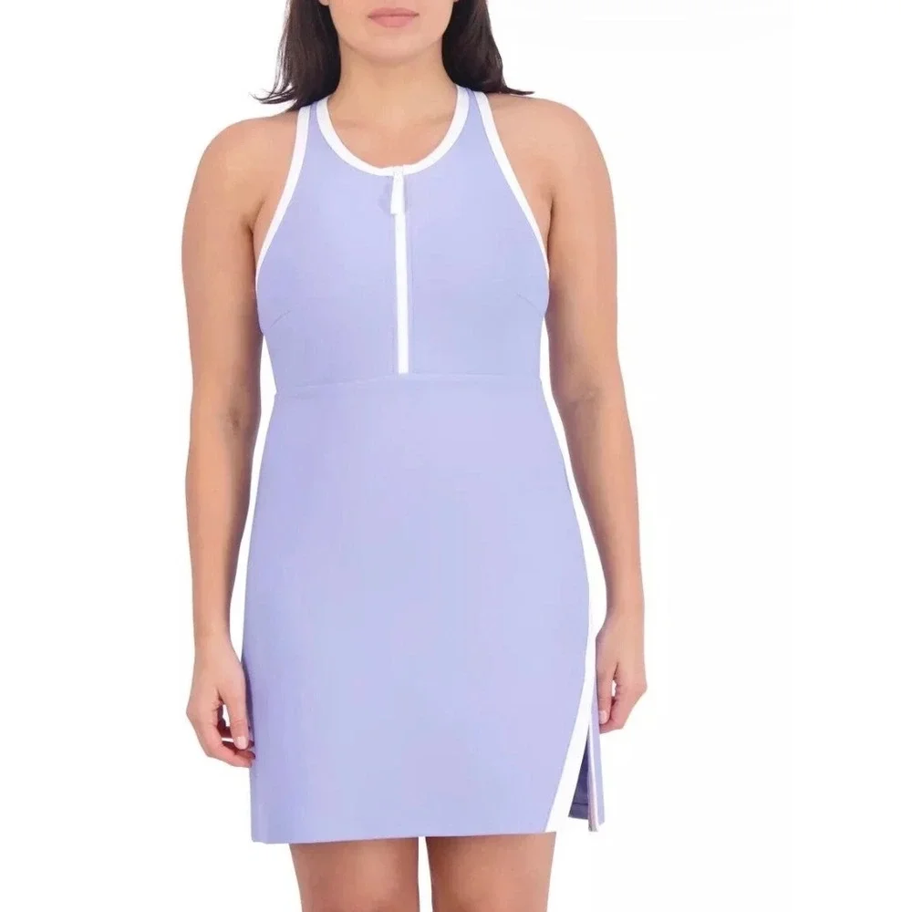 Sage‎ Collective Womens Small Periwinkle Blue Half Zip Racerback Tennis Dress S